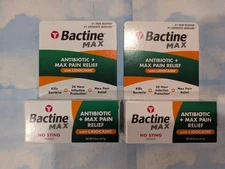 LOT (2) BACTINE MAX ANTIBIOTIC + MAX PAIN RELIEF OINTMENT 0.5 OZ EXP 12/2025