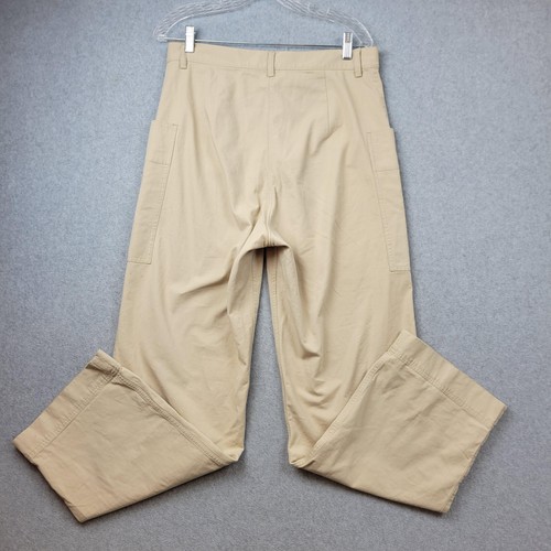COS Pants Womens 10 Khaki Beige Utility Patch Pocket Stretch Wide Leg Chino - Picture 7 of 11