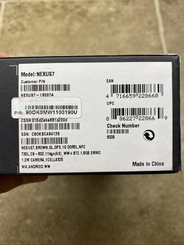 SEALED! Asus Google Nexus 7 Tablet, 8GB Android 1B007A - Picture 4 of 7