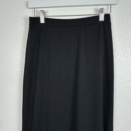 Vintage Y2K Skirt Merona Women Small Black Velvet Hem Knit Goth Indie Grunge - Picture 3 of 11