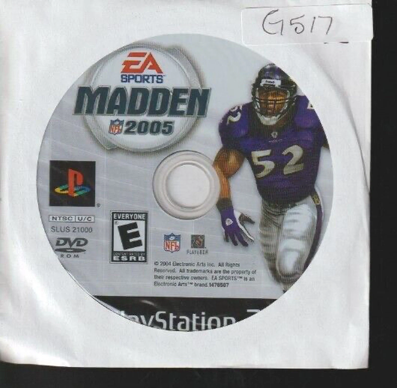 Madden 2005 Sony PlayStation 2 Used Video Game Disc Only Sleeved