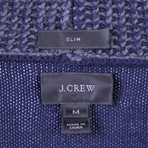 J.Crew Slim Navy Blue ALPACA Merino WOOL Shawl Collar Cardigan Sweater Mens M - Picture 9 of 10