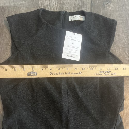 NWT M.M. Lafleur Katie Tank Size 2 Dress Textured Pointe Charcoal Work Brand New - Picture 5 of 9