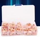 60Pcs Cable Crimp Terminal Connector Brass 381Pcs Heat Shrink Tubing Fittings