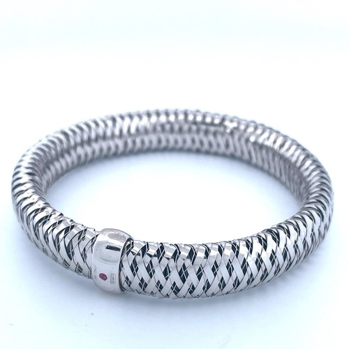 Roberto Coin Primavera 18k White Gold Flexible Bracelet - Picture 1 of 8