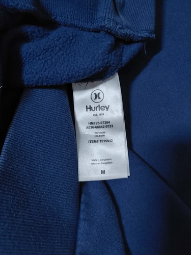 Hurley Graphic Fleece gefütterter Hoodie blau Herren Gr. Medium blau grau Sweatshirt. - Bild 8 von 11