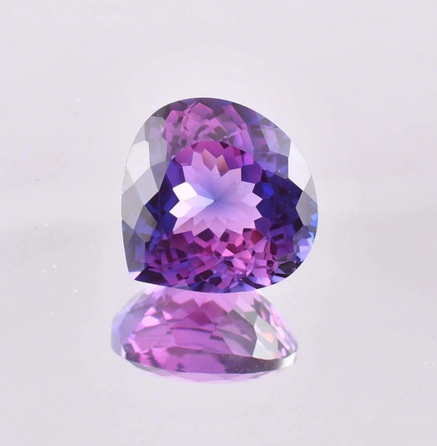 6,30 ct natürlicher Montana Saphir Birnenschliff lila blau zertifiziert loser Edelstein - Bild 2 von 6