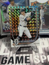 Trey Sweeney 2025 Bowman Chrome #25 Geometric Refractor Rookie RC 493/499
