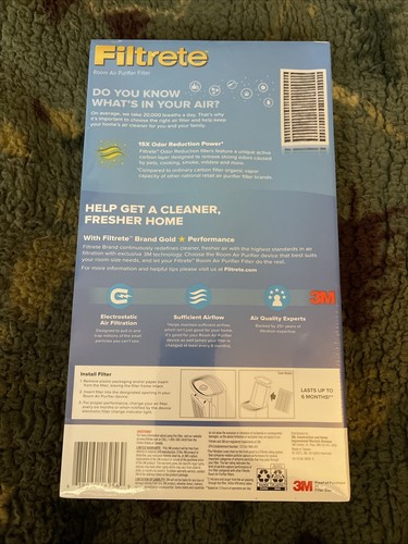3M Filtrete F1 Allergen + Geruchsreduzierung HEPA-Typ Raumluftreiniger Filter Neu - Bild 2 von 3