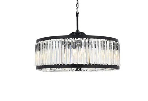 Elegant Lighting Chelsea 36" 10 Light Royal Crystal Pendant Lamp - Picture 3 of 8