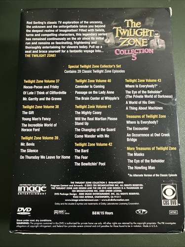 The Twilight Zone - Collection 5 Box Set (DVD, 2003, 9-Disc Set) Complete - Picture 4 of 5