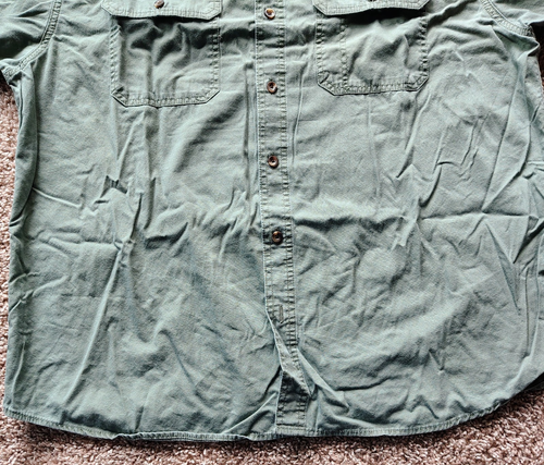 Tolles Northwest olivgrünes Hemd Herren Gr. XL 100% Baumwolle Kurzarm Knopfleiste - Bild 2 von 10