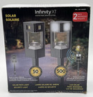 Infinity X1 500 Lumens Motion Activated Solar Security Pathway lights 2 Pack New