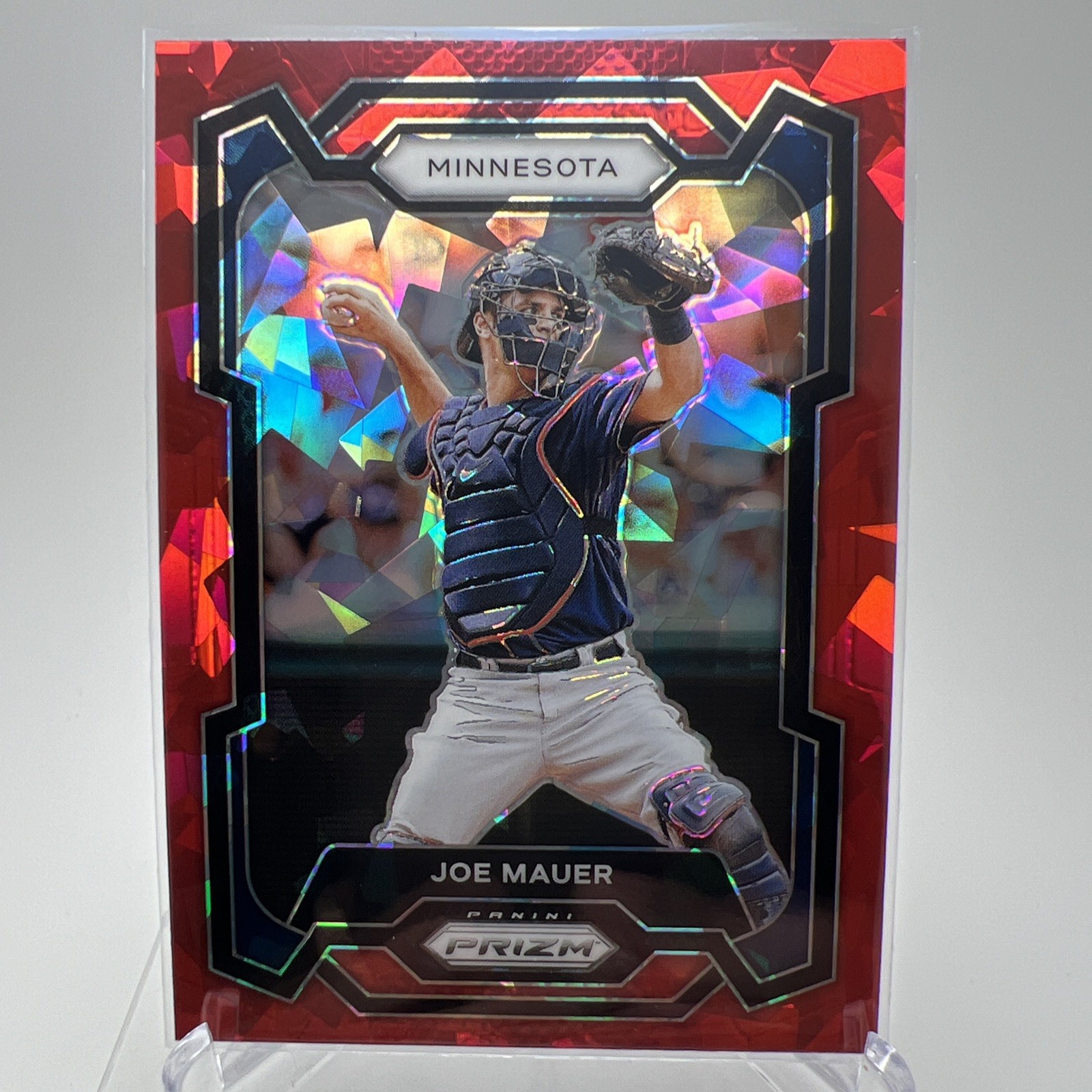 2024 Panini Prizm Baseball Red Ice Prizm Joe Mauer Twins