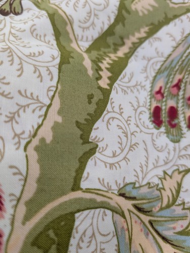 Richloom Platin Blumen Vögel Paisley Multiuse leichter Baumwollstoff 105x23" - Bild 6 von 12