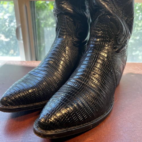 Botas vaqueras Dan Post para mujer talla 7,5 M exóticas de cuero de lagarto negras DP2450J - Imagen 6 de 22