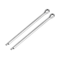 Split Cotter Pin - 4mm x 68mm 304 Stainless Steel 2-Prongs Silver Tone 2Pcs