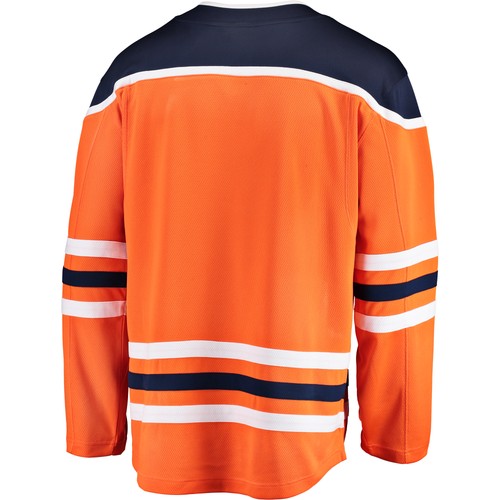 Men's Fanatics Orange Edmonton Oilers Breakaway Home Jersey - Picture 3 of 3