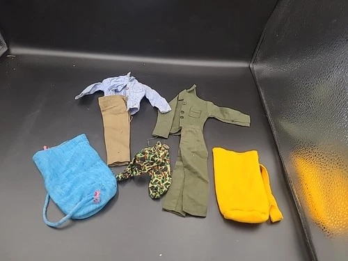 Vintage Gi Joe Clothes. Dress Uniform, Military Outfit, And Camo Pants. MG