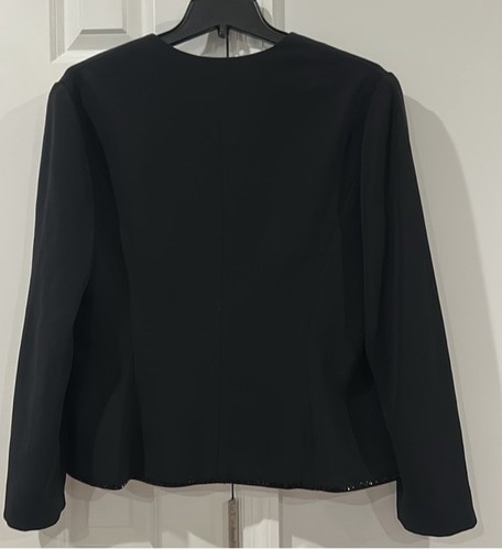 Daymor Couture Evening Jacket Black Blazer Lined Women’s Size 12 - Picture 3 of 5
