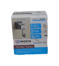 MOEN Hensley Double Robe Hook with Press and Mark in Brushed Nickel MY3503BN