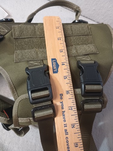 ICEFANG Tactical Dog Harness 6X Buckle,Dog Molle Vest with Handle Size Small - Picture 9 of 10