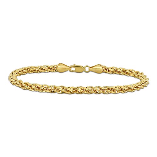 AMOUR 4 mm Infinity Seil Kette Armband in 14K Gelbgold, 9 Zoll - Bild 1 von 5