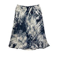 Lily Blue and White fairy Y2K midi Skirt chiffon sheer lined 90 s size L