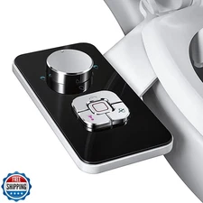 SAMODRA Bidet Attachment, Non-Electric Cold Water Bidet Toilet Seat Attachmen