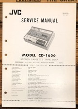 JVC CD-1656 Cassette Service Manual Original 