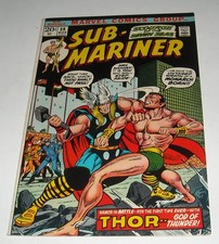 SUB-MARINER # 59 MARVEL COMICS March 1973 FIRST BATTLE with THOR HIGH GRADE KEY