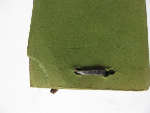 BLOTTER DONCELLA INDIA, CUERO ESTAMPADO A MANO Y COLOREADO, SECADOR ANTIGUO HECHO A MANO - Imagen 6 de 8