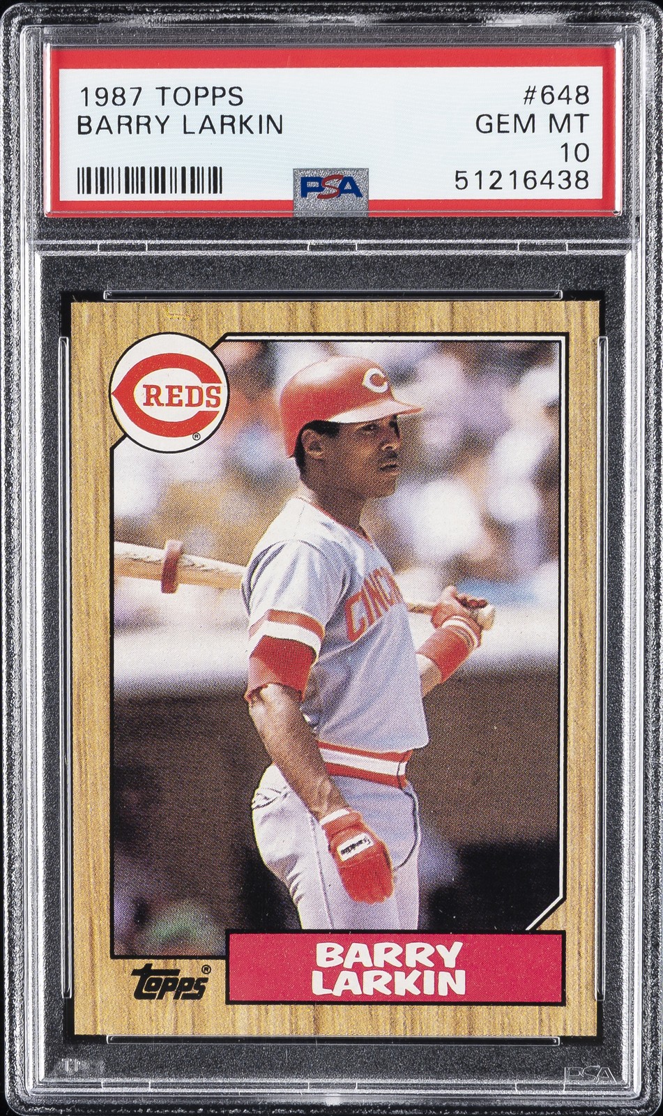 1987 TOPPS #648 BARRY LARKIN ROOKIE RC PSA 10