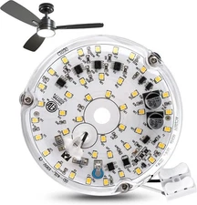 JIANWEI 4 inch Ceiling Fan LED Light Replacement 6000K, free size, as shown 