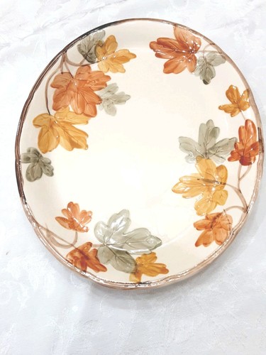 Servizio piatti francescano ottobre ovale foglie autunnali 14" x 11 1/2"USA vintage  - Foto 1 di 11