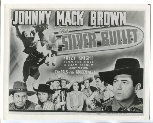 The Silver Bullet 8"x10" B&W Promo Still Johnny Mack Brown FN