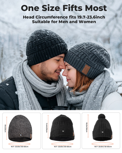 ARRIS Gorro Climatizado con 3 Calefacción, Tejido Suave Eléctrico Invierno Sombrero para Esquí - Imagen 17 de 26