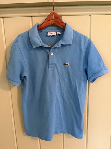 Lacoste Polo Shirt Blue Short Sleeve Boys Polo Shirt (Size: YOUTH 8)