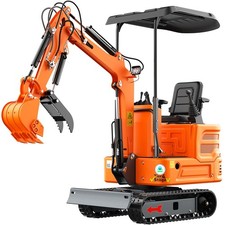 2025 NEW 1 Ton Mini Excavator Pilot Tracked 13.5 HP B&S Engine Compact Digger