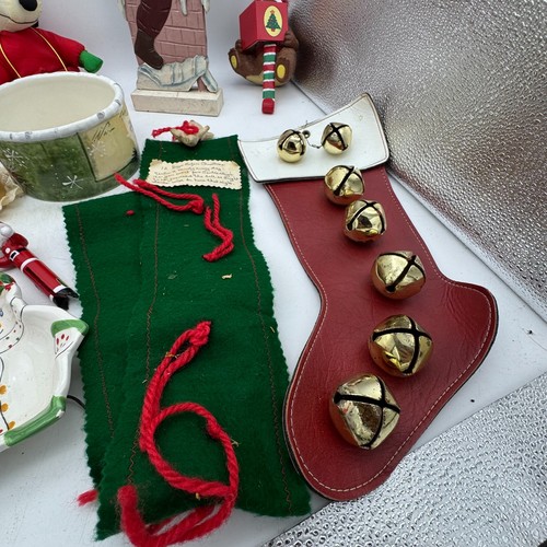 Vintage Weihnachtsdeko Set Snoopy Plüsch Weihnachtsmann verschachtelte Bäume Strumpf Stickerei - Bild 7 von 9