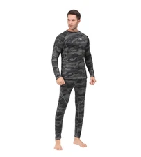 UNIQUEBELLA Mens Thermal Underwear Set Long Sleeve Tops Long Johns Thermal M