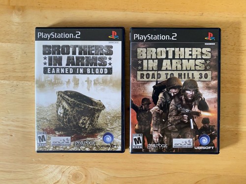 Lot Of 2 PS2 Brothers In Arms: Road To Hill 30 + Earned In Blood PlayStation 2