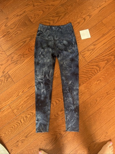 New BEYOND YOGA Lux High Waist 7/8 Leggings, Blue Tie Dye, Size S Barre 3 Logo - Picture 8 of 11