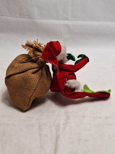 Muñeca De Colección 5" Sentada Annalee Mobilitee Navidad Santa Meredith NH EE. UU. 1970s - Imagen 4 de 8