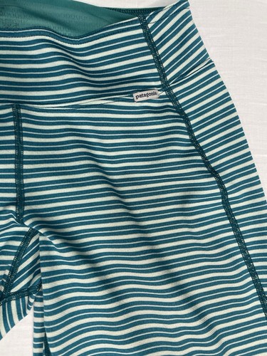 Leggings Patagonia Capilene 3 Peso Medio Mujer Mediano Verde Rayas Capa Base - Imagen 13 de 24