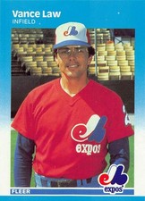 Vance Law 1987 Fleer 323 Montreal Expos BASEBALL Card