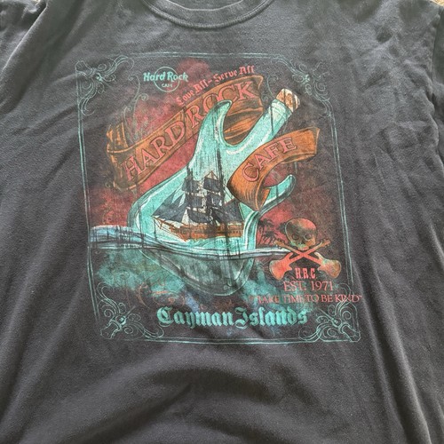 Hard Rock Café Black Turquoise Red St. Maarten T-shirt Men’s L - Picture 2 of 4