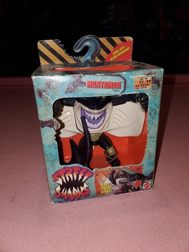 Modellino Street Sharks Mantaman Mattel 1995 vintage nuovo con scatola - Foto 2 di 12