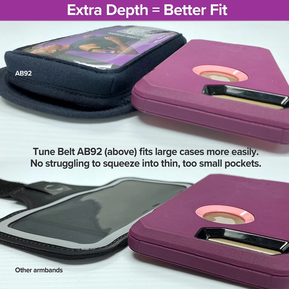 Brazalete de teléfono celular AB92 para correr - Se adapta a iPhone 16/15/14/13 Pro Max, Plus,... Foto 2 de 4