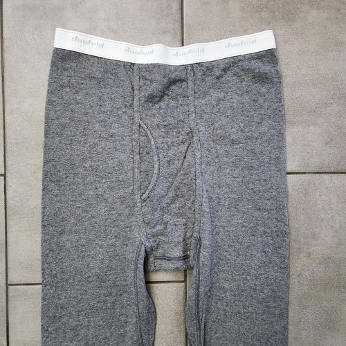 Vintage Duofold Thermal Pants Grey Sz.M 80s 90s - Picture 5 of 9